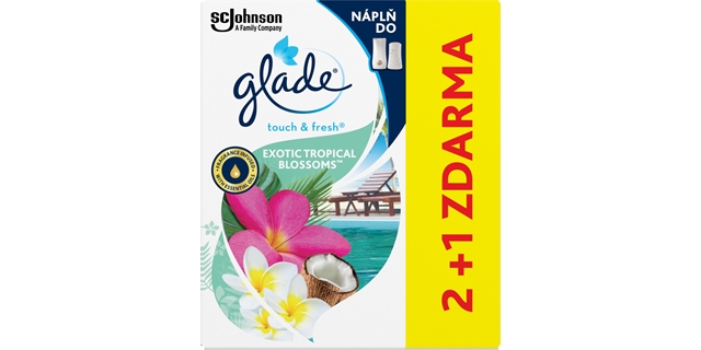 Glade Touch&Fresh náplň 2+1 Exotic Tropical Blossoms 3 x 10 ml                                                                                                                                                                                            