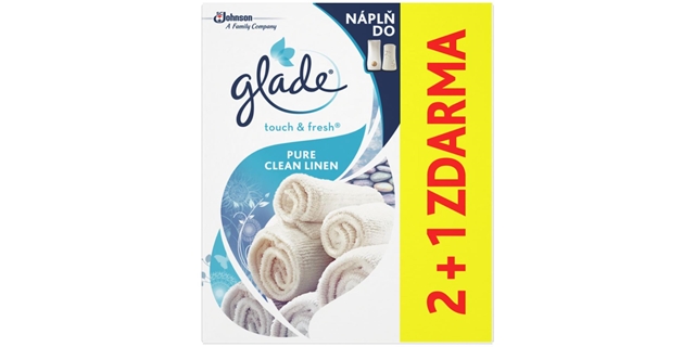 Glade Touch&Fresh náplň 2+1 Pure Clean Linen 3 x 10 ml                                                                                                                                                                                                    