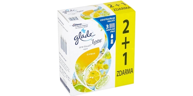 Glade Touch&Fresh náplň 2+1 Fresh Lemon 3 x 10 ml                                                                                                                                                                                                         