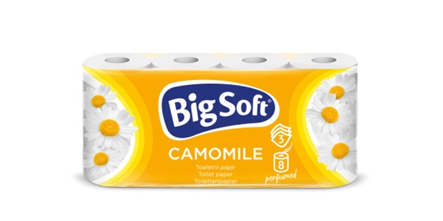 Toaletní papír třívrstvý BS Camomile 8x150                                                                                                                                                                                                                