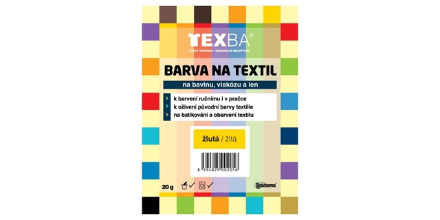 TEXBA č.01 Žlutá 20g                                                                                                                                                                                                                                      