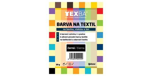 TEXBA č.12 Černá 20g                                                                                                                                                                                                                                      