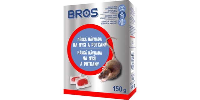 BROS – měkká návnada na myši, krysy a potkany 150 g                                                                                                                                                                                                       