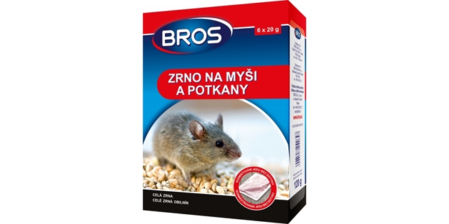 BROS – zrno na myši, krysy a potkany 120 g                                                                                                                                                                                                                