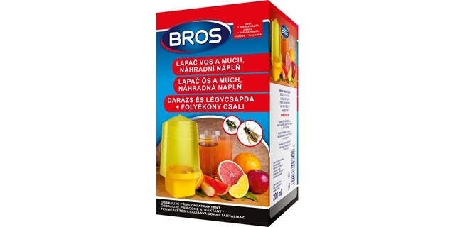 BROS – lapač vos, sršnů a much s náhradní náplní 200 ml                                                                                                                                                                                                   