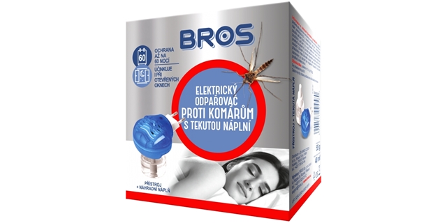 BROS – el.odp. proti komárům s tekutou náplní (60 nocí)                                                                                                                                                                                                   