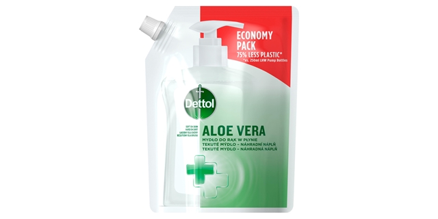 DETTOL Tekuté mýdlo Náhradní náplň Jemná aloe 500 ml                                                                                                                                                                                                      