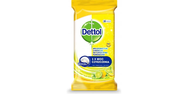 DETTOL Antibakteriální ubrousky na povrchy Citron a Limeta 36ks                                                                                                                                                                                           