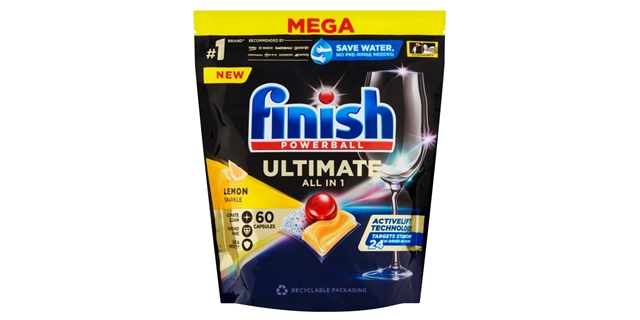 Finish Ultimate All in 1 Lemon Sparkle - kapsle do myčky nádobí 60 ks                                                                                                                                                                                     