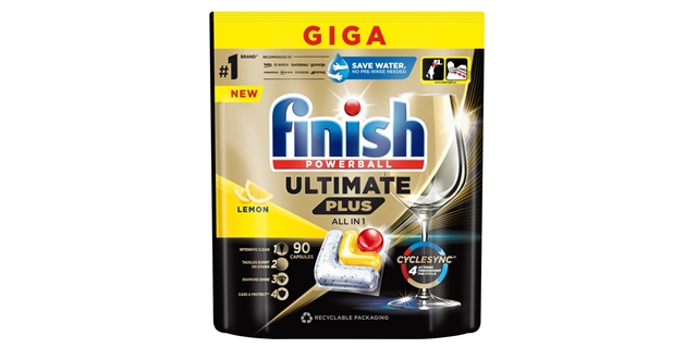 Finish Ultimate Plus All in 1 Lemon Sparkle - kapsle do myčky nádobí 90 ks                                                                                                                                                                                