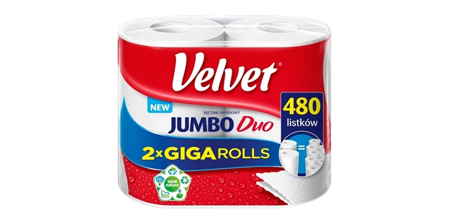 papírové utěrky Velvet Jumbo DUO 2 vrs. 2x240                                                                                                                                                                                                             