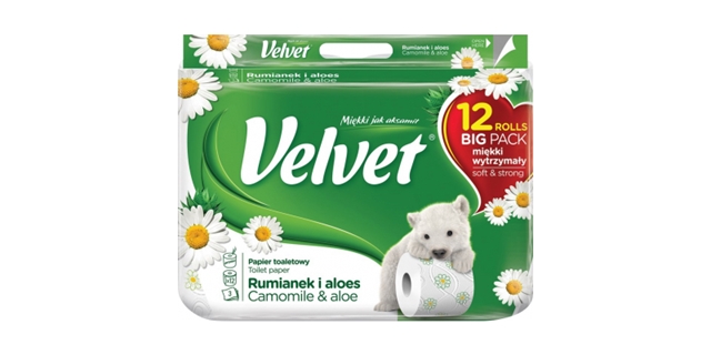 Toaletní papír třívrstvý Velvet Camomile12x150                                                                                                                                                                                                            